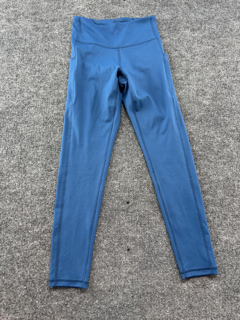 Tek Gear Leggings Womens Small Blue High Rise Ankle Pockets Yoga Gym